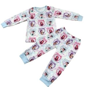 New K-Pop Demon Hunters Huntrix Pastel Print Pajama Set Milk Silk Boutique